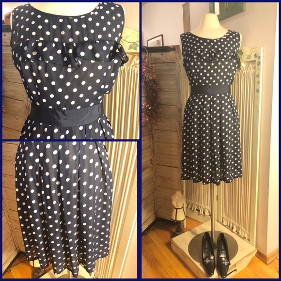 NWOT-SZ XL-TATIANA & NATOUCHI NAVY/WHITE DRESS - Picture 2 of 8